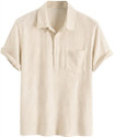 ColorChakra Self Design Men Polo Neck White