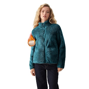 ColorChakra Womens sherpa fur jacket for women