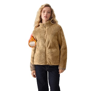 colorchakra womens sherpa fur jacket for women superwarm leight weight fabric plus size sweatshirt m to 5xl