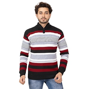 ColorChakra Woolen Sweater for Mens Cardigan for