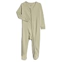 Colored Organics Baby Zip-Up Footed Sleeper with 2-Way Zipper - Organic Cotton Pajamas