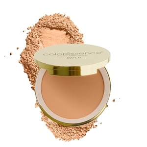 coloressence glitterati compact powder gold range spf 15 oil free matte finish face satin pressed formula 10g - toastfor all skin types