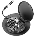 Colorfarm Vowel S Enterprise Multi Usb Charging Adapter Cable Kit, Usb C To Lighting Adapter Box, Conversion Set Usb A &amp; Type C To Male/Lightning, Data Transfer.Facial Steamer Nano Ionic (Black)