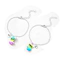 COLORFUL BLING 2 Pcs Best Friends Forever Half Heart Pendant Panda Kola Bracelet Set Couple Lover BFF Friendship Cartoon Jewelry for Women-Kola