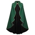 Colorful House Women Medieval Velvet Cape Cloak Stand Collar for Halloween