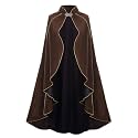 Colorful House Women Medieval Velvet Cape Cloak Stand Collar for Halloween