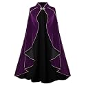 Colorful House Women Medieval Velvet Cape Cloak Stand Collar for Halloween
