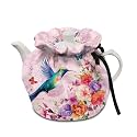 Colorful Hummingbird Tea Cosy Cover of Teapots Tea Pot Dust Cover with Elastic Band Insulated Kettle Cover Breakfast Warmer for Home Kitchen Decorative Accessories