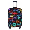 Colorful Landmarks Travel Luggage Cover Go Travel Luggage Suitcase Protector XL Fit Baggage Size 29-32 In