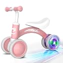 Gamfeiny Colorful Lighting Baby Balance Bike Toys for 1 Year Old Boy Girl Gifts, 10-36 Month Toddler Balance Bike, No Pedal 4 Silence Wheels &amp; Soft Seat First Riding on Toys, 1st Birthday Gifts