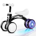 Gamfeiny Colorful Lighting Baby Balance Bike Toys for 1 Year Old Boy Girl Gifts, 10-36 Month Toddler Balance Bike, No Pedal 4 Silence Wheels &amp; Soft Seat First Riding on Toys, 1st Birthday Gifts