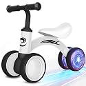 Gamfeiny Colorful Lighting Baby Balance Bike Toys for 1 Year Old Boy Girl Gifts, 10-36 Month Toddler Balance Bike, No Pedal 4 Silence Wheels &amp; Soft Seat First Riding on Toys, 1st Birthday Gifts