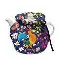 Colorful Rooster Tea Cozy for Teapot Insulated Kettle Cover, Thermal Insulation Breakfast Pot Cover Easy to Clean Home Decor