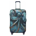 Colorful Strange Octopus Elasticity Luggage Protection Cover Travel Scratch Resistant Suitcase Covers X-Large (29-32 inch suitcase)