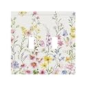 Colorful Vintage Floral Rustic Wild Flower Decorative 2 Gang Double Toggle Outlet Light Switch Cover, Two Gang Toggle Wall Plate Electrical Faceplate Dual Device Switchplate