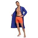 COLORFULLEAF Men's 100% Cotton Summer Robe Lightweight Long Bathrobe Breathable Knit Sleepwear Spa Robe with Pockets