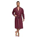 COLORFULLEAF Men's 100% Cotton Summer Robe Lightweight Long Bathrobe Breathable Knit Sleepwear Spa Robe with Pockets