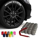 ColorLugs Vinyl Lug Nut Cover | Grey | Flexible Fit Wheel Lug Nut Cap | Fits 21-23 mm | Pack of 25 | Includes Deluxe Extractor | Made in the USA