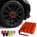 ColorLugs Vinyl Lug Nut Cover | Orange | Flexible Fit Wheel Lug Nut Cap | Fits 21-23 mm | Pack of 20 | Includes Deluxe Extractor | Made in the USA