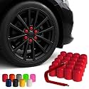 ColorLugs Vinyl Lug Nut Cover | Red | Flexible Fit Wheel Lug Nut Cap | Fits 17 mm | Pack of 25 | Includes Deluxe Extractor | Made in the USA