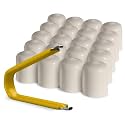 ColorLugs Vinyl Lug Nut Cover | White | Flexible Fit Wheel Lug Nut Cap | Fits 17 mm | Pack of 20 | Includes Deluxe Extractor | Made in the USA
