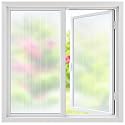COLORMATE Premium Vinyl Stained Frosted Fluted Window