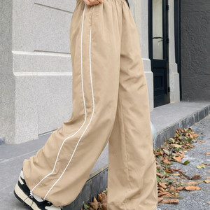 ColorMeGorgeous Striped Women Beige Track Pants