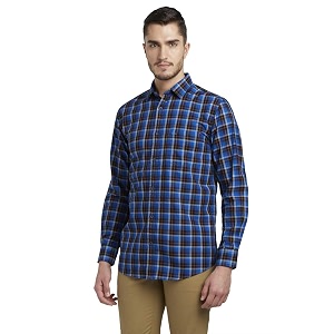 Colorplus Mens Pure Cotton Checks Pattern Tailored