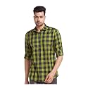 Colorplus Green Checks Tailored Fit Casual Shirts