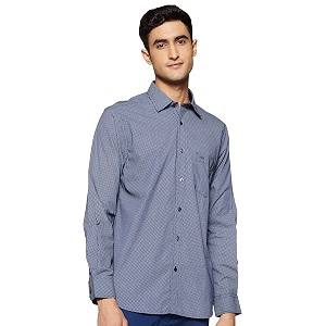 Colorplus Mens Print Slim Fit Casual Shirt