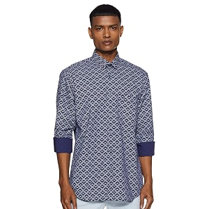Colorplus Mens Pure Cotton Print Pattern Tailored