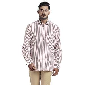 Colorplus Mens Pure Cotton Stripe Pattern Tailored