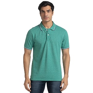 Colorplus Tailored Fit Medium Green T-Shirt for