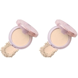 colors queen 2-in-1 oil control compact powder with spf-15  01 ivory 20g  long lasting amp lightweight  matte compact powder for face makeup with free applicator puff pack of 2