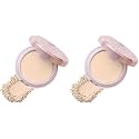 Colors Queen 2-in-1 Oil Control Compact Powder with SPF-15 – 01 Ivory, 20g | Long Lasting &amp; Lightweight | Matte Compact Powder for Face Makeup with Free Applicator Puff (Pack of 2)