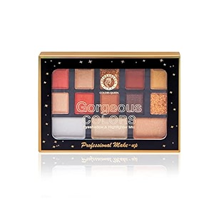 colors queen gorgeous colors eyeshadow amp high lighter mix 13 shades palette for professional make up