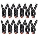 12 PCS Photography Backdrop Support Spring Clamp 4.3"/11cm for Background Muslin, Canvas, Paper, Chromakey Screen, Heavy Duty Clip, Photo Studio, Backdrops Backgrounds Woodworking