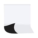 8x10 Ft. White Black 2in1 Photography Backdrop Background Screen for Photostudio Photoshoot YouTube Video Shooting