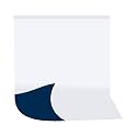 8x10 Ft. White Blue 2in1 Photography Backdrop Background Screen for Photostudio Photoshoot YouTube Video Shooting