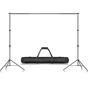 portable background support kit for backdrop photography and videography 9x9 feet  foldable stand kit with carry bag
