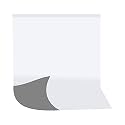 8x10 Ft. White Grey 2in1 Photography Backdrop Background Screen for Photostudio Photoshoot YouTube Video Shooting