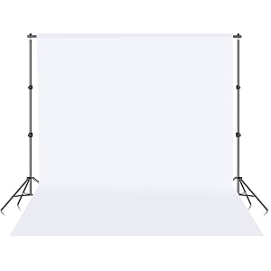 white screen with background stand 8x12 ft wide white backdrop with 9x9 ft backdrop stand kit includes carry bag