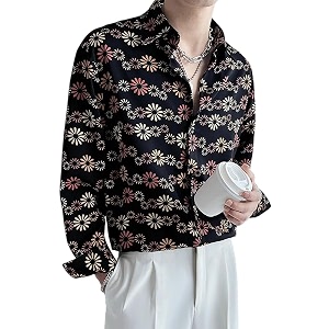 White Polyester Printed Mens Shirt Mens