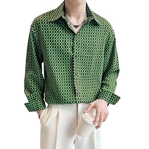 White Polyester Printed Mens Shirt Mens