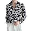 White Polyester Printed Men39s Shirt Mens