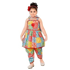 Colourful Ethnic Printed Dress Dhoti Pant