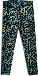 colours of cotton legging for girls black pack of 1