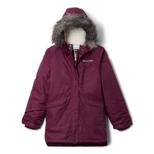 columbia kids girls suttle mountain long insulated jacket upto -10c