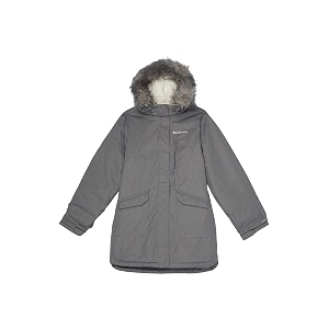 columbia kids girls suttle mountain long insulated jacket upto -10c