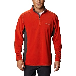 columbia men klamath range ii half zip fleece pullover upto 15c